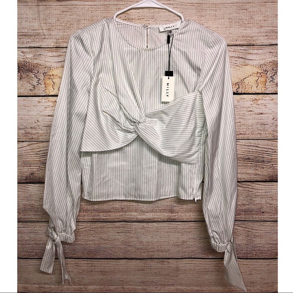 MILLY Lorna Shirting Stripe Top
